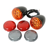 Motorcycle 6 Lens Turn Signal LED Indicator Lights For Harley Sportster XL 883 1200 1992-2022
