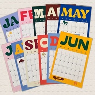 [DIGITAL] 2025 Wall Calendar (A4/A5)-Aesthetic Funky Colorful Jan-Dec