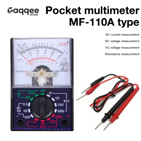 MF-110A Pocket Mini Portable Student Home Handheld 110A DC/AC Voltmeter Pointer Voltage Multimeter A
