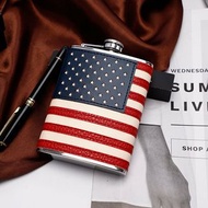 Flag of the United States American flag stainless steel wine hip flask 8oz  美國國旗酒壺酒瓶