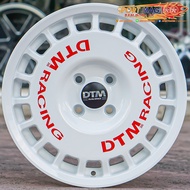 ล้อแม็ก Lenso DTM 4รู100 ขาว กว้าง 7นิ้ว Offset38 ขอบ15 (ราคา4วง)