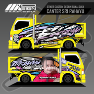 STIKER DECAL MOBIL CANTER ENGKEL DESAIN SUKA-SUKA