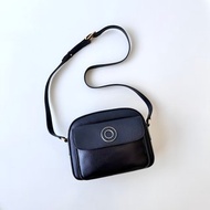 CELINE黑色壓紋真皮金環相機包E67 vintage