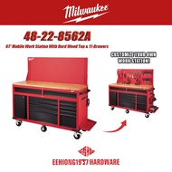 MILWAUKEE 48-22-8562A 61’’ Mobile Work Station With Hard Wood Top & 11-Drawers Workbench with Slidin