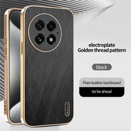 luxury Plating Gold Case For OnePlus 13 13R Ace 3V 12R 11R 13T 13s  Leather Shockproof Cover for Nor