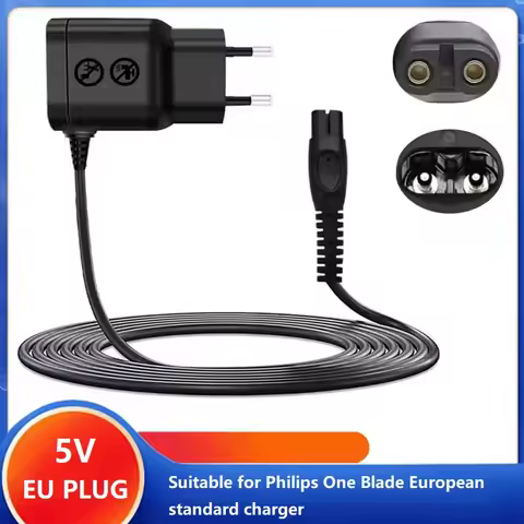 5V Shaver Charger, 1A USB Charging Cable Suitable for Philips 1.5A Type-C Shaver Adapter Charging Co