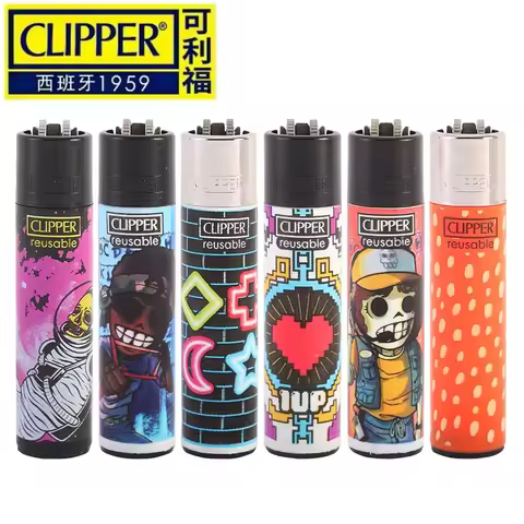 Spanish Clipper Lighter Nylon Lighter Body Portable Smoking Accessories Butane Gas Lighter 4/6 Light