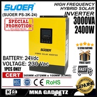 SUOER High Frequency Dc Ac Inverter 24vdc to 230vac Pure Sine Wave Hybrid Solar Power Inverter 3kva 