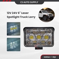 1pc x LED 12V 24V 6" Laser Spotlight White Yellow Car Truck Jeep Lorry Trailer Lampu Putih Kuning Te