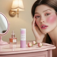 Lakerain   Lakerain 3-Warna Gincu Blush Lembut, Rouge Matte, Serbuk Kontur Kalis Air