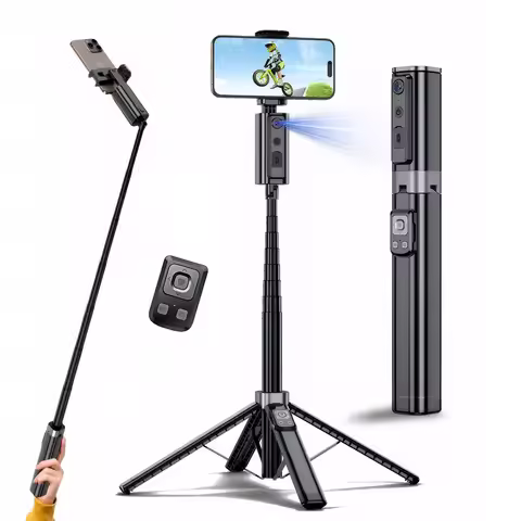 Auto Face Tracking Tripod 360° Rotation for iPhone Android, 59'' Auto Tracking Phone Holder Tripod S