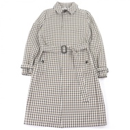 เสื้อโค้ทเทรนช์ PT TORINO 2FTR060TOR ลายตาราง มีซิปด้านหน้าและเข็มขัด สีน้ำตาล ไซส์ 50 สำหรับผู้ชาย 