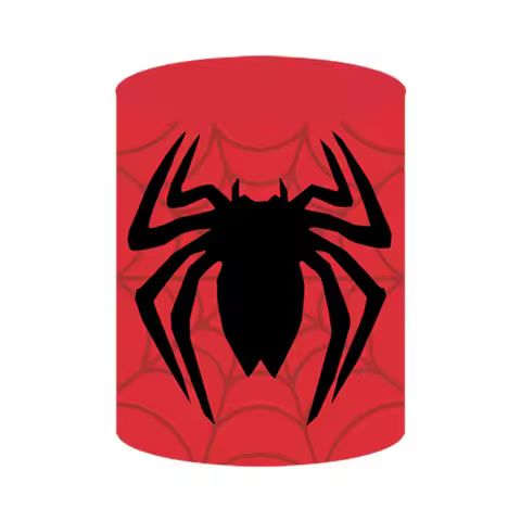 Marvel SpiderMan Spider Web Cylindrical Cover Superhero City Red SpiderMan Background Custom Boy Bir