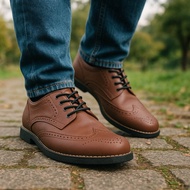 MARVY BROWN | G-02 | Men's Oxford Shoes, Jumbo Size BIG Size 44 45 46 47 48