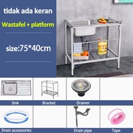COD JUMEILAI Wastafel Portable Stainless 2 Lubang Kitchen Sink Extra Large Tempat Cuci Piring & Kama