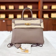 99新❤️Hermes愛馬仕Birkin25  大象灰 金扣