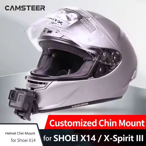for Shoei X14 X Spirit 3 Helmet Custom Aluminium Chin Mount for GoPro Hero12 11 DJI Action 5Pro 4 In