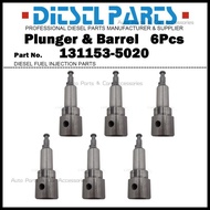 6Pcs Plunger and Barrel Assembly A729 131153-5020 9443610371 for Hino 500 Ranger / Engine H07D F4IQ