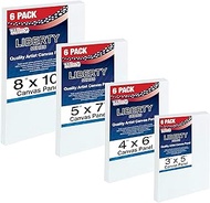 U.S. Art Supply Multi-Pack 6-Ea of 3x5, 4x6, 5x7 & 8x10 inch Professional Quality Small Artist Canva