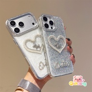 3D Pearl Heart Pony Rhinestone Case For IQOO Z10 Z9 Z9S Turbo Pro Plus Z10X Lite Z9X Z7i Z5X Z3 U5 U