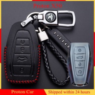 For Proton X90 X50 S70 Remote Key Leather Case Cover Keychain Sarung Kunci