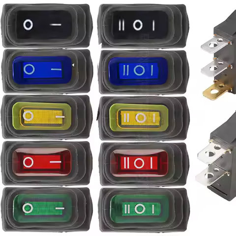 1Pcs KCD3 Waterproof Rocker Light Switch ON-OFF/ON-OFF-ON 2/3 Position 2/3 Pin,Electrical Equipment 