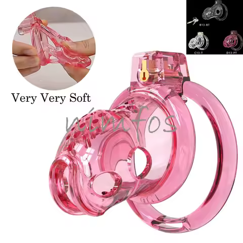 3 Sizes 3 Colors Soft Cobra Male Chastity Cage Device with Tube Plug Lock Ring Bondage BDSM