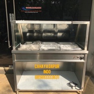 Bain Marie/Counter Penghangat Makanan/Etase Pemanas Makanan/Display