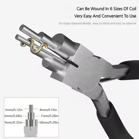 Jewelry Winding Plier Round Nose Six-section Multi-Size Wire Looping Forming Pliers For Jewelry Maki