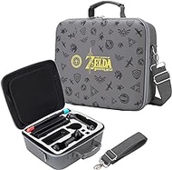 Zelda Carrying Case for Nintendo Switch/Switch OLED - Portable Hard Messenger Bag Travel Cases with Professionally Protective Interior for Nintendo Switch Console Pro Controller Accessories