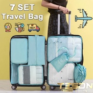 Direct Atc!.. Travel Bag Organizer/Travel Packing Cubes 6 in 1, 7 in 1 Storage Bag Organizer Plain S