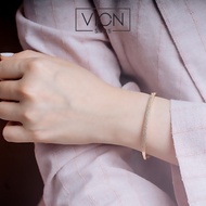 REPLIKA Vion S925 Bangle 10248, 925 silver bracelet silver/, crystal zirconia diamond replica bracel