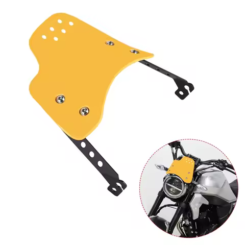 Universal Motorcycle Windshield Windscreen Wind Deflector Round Headlight For Husqvarna For Yamaha X