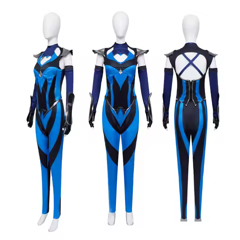 Game Kitana Jumpsuit Cosplay Costume Gloves Hand Props Mortal Kombat Disguise Roleplay Outfits Hallo