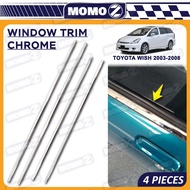 Car Toyota WISH OLD 2003 - 2008 Window Trim Chrome Lining Door Belt Moulding Accessories Automotive 