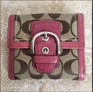 Coach wallet, pink，銀包