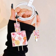 Cute Sea Turtle Ocean Themed Charger Cable Protector Case, Compatible With 20W Apple Charger, Minima