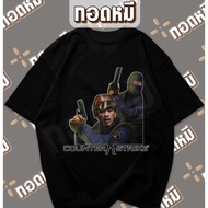"Counter - Strike Character Graphic" Trendy Cotton Crew Neck T-Shirt, Gaming - Edgy Street Style, Un