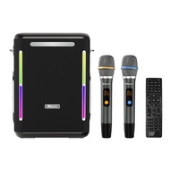 Cyboris X15 400W Karaoke Speaker Stereo Bass Boombox 3 with 2 Metal Microphones Remote Control XTREM