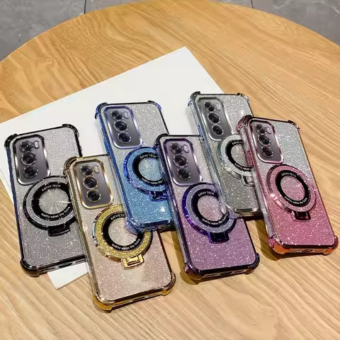 Shockproof Holder Ring Phone Case For OPPO Reno 12 11 10 Pro 8 7 6 5 5G 12F 11F 5Z 7Z 8Z Find X3 X5