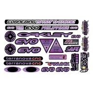 EVO series purple Oakley OAKLEY reflective car sticker motorcycle helmet sticker Car Sticker
