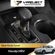 Honda HRV 2022 2025 Gear Knob Carbon Cover Interior Decoration For HRV (2022 - 2025) V Project Car A