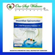 INCENTIVE SPIROMETER 3-BALL RESPIRATORY EXERCISER