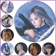 YT3 NMIXX HAEWON Tinplate Badge Mini Album Fe3O4 FORWARD Small Round Mirror Keychain SULLYOON Pendan