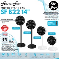 Alpha Motto SF B22 14 Inches Stand Fan SF B22/14 8 Speeds Remote Control Touch Panel Adjustable Heig