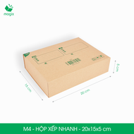 M4 - 20x15x5 cm - 100 hộp carton đóng hàng xếp nhanh - Hộp gói hàng thùng carton | Magix Packaging