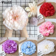 YEH-1Pc Artificial Flower Peony Flower Head Bride Bouquet Silk Artificial Peony Flowers for