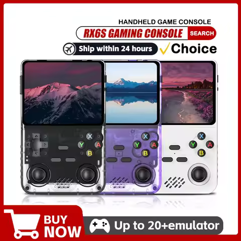 RX6S Retro Handheld Game Console 3.5 Inch HD IPS Screen Linux Open Source System 64GB Large Memory P