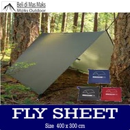 Flysheet Fly Sheet Anti Air Waterproof Tebal 4 x 3 M