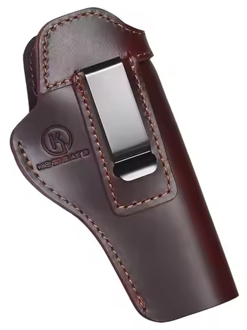 Kosibate Genuine Leather Concealed Carry 1911 Gun Holster Compatible with Colt/Springfield/Sig/Brown